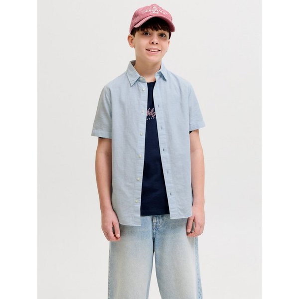 Jack & Jones Junior Kurzarmhemd JJEBREEZE LINEN BLEND SHIRT S/S SN JNR