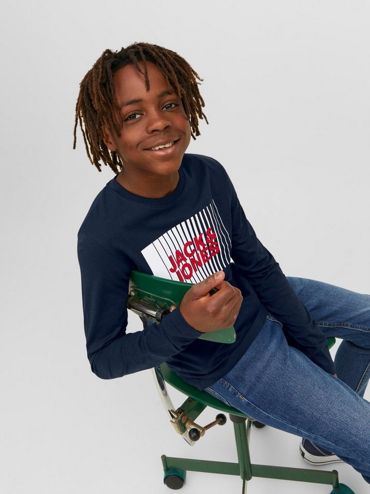 Jack & Jones Junior Langarmshirt JJECORP LOGO TEE PLAY LS O-NECK JNR – Bild 5 von 5