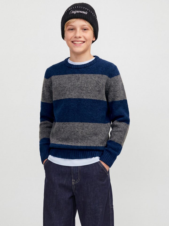 Jack & Jones Junior Rundhalspullover JJESOHO OLLIE KNIT CREW NECK SN JNR Materialmix, relaxed fit – Bild 2 von 5