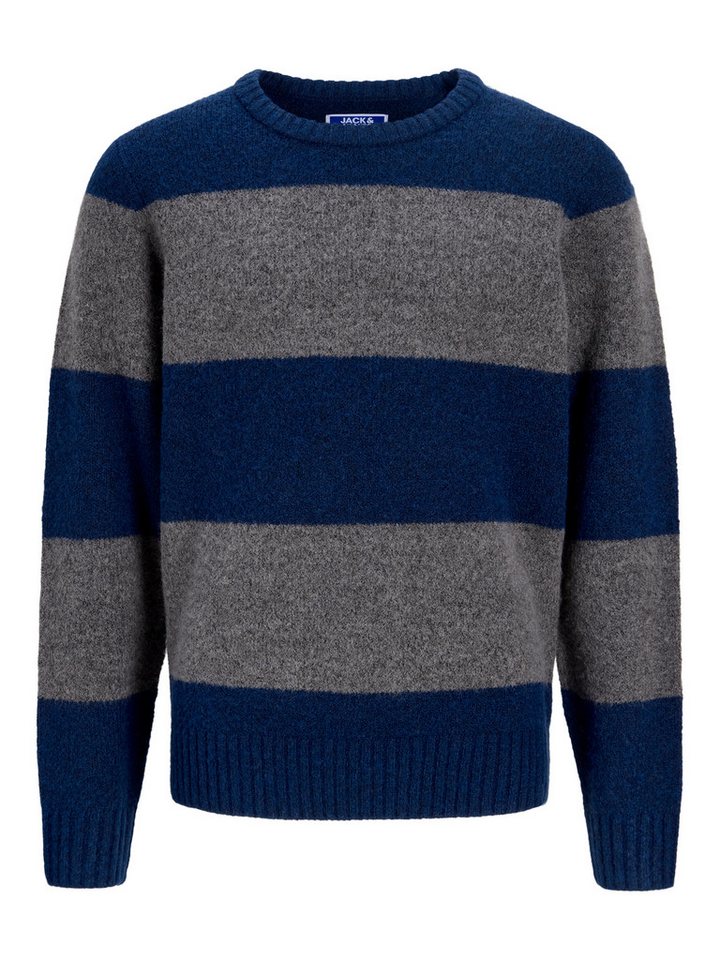 Jack & Jones Junior Rundhalspullover JJESOHO OLLIE KNIT CREW NECK SN JNR Materialmix, relaxed fit – Bild 3 von 5