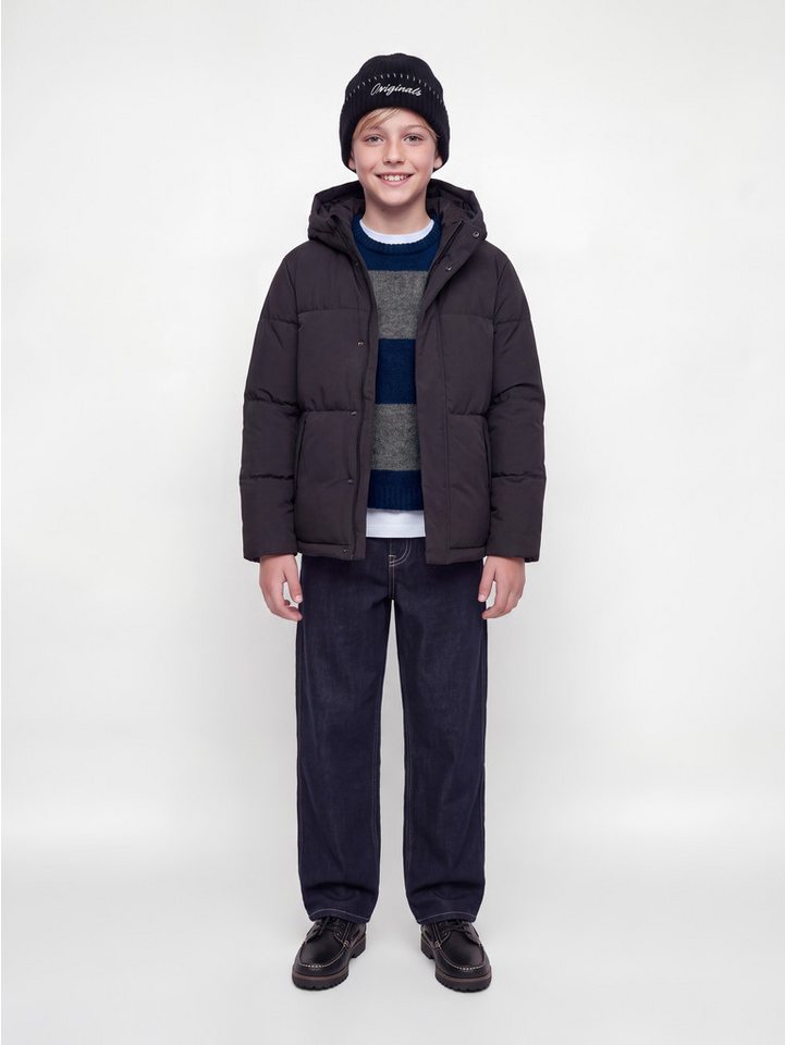 Jack & Jones Junior Rundhalspullover JJESOHO OLLIE KNIT CREW NECK SN JNR Materialmix, relaxed fit – Bild 5 von 5