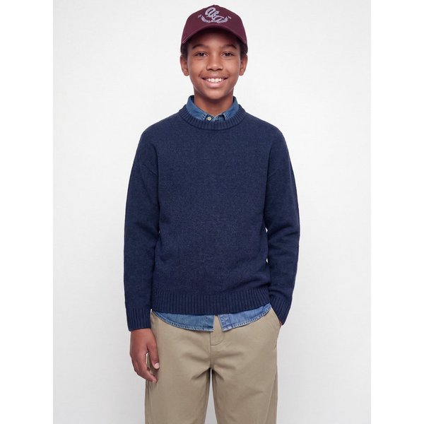 Jack & Jones Junior Rundhalspullover JJESOHO OLLIE KNIT CREW NECK SN JNR Materialmix, relaxed fit