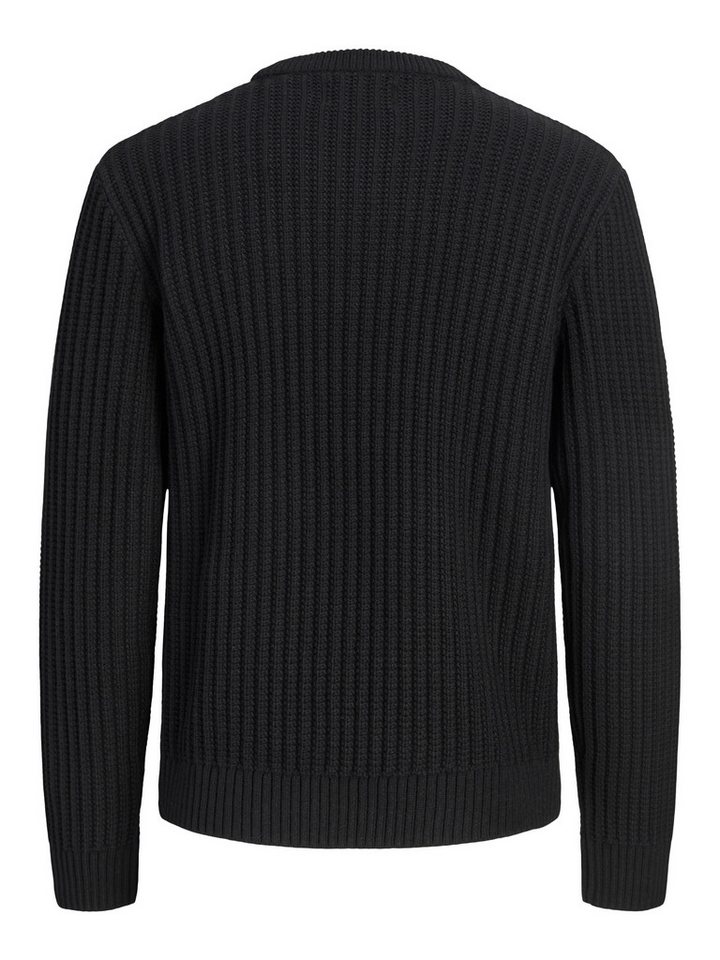 Jack & Jones Junior Rundhalspullover JJJAXON KNIT CREW NECK JNR Materialmix, locker geschnitten – Bild 5 von 5