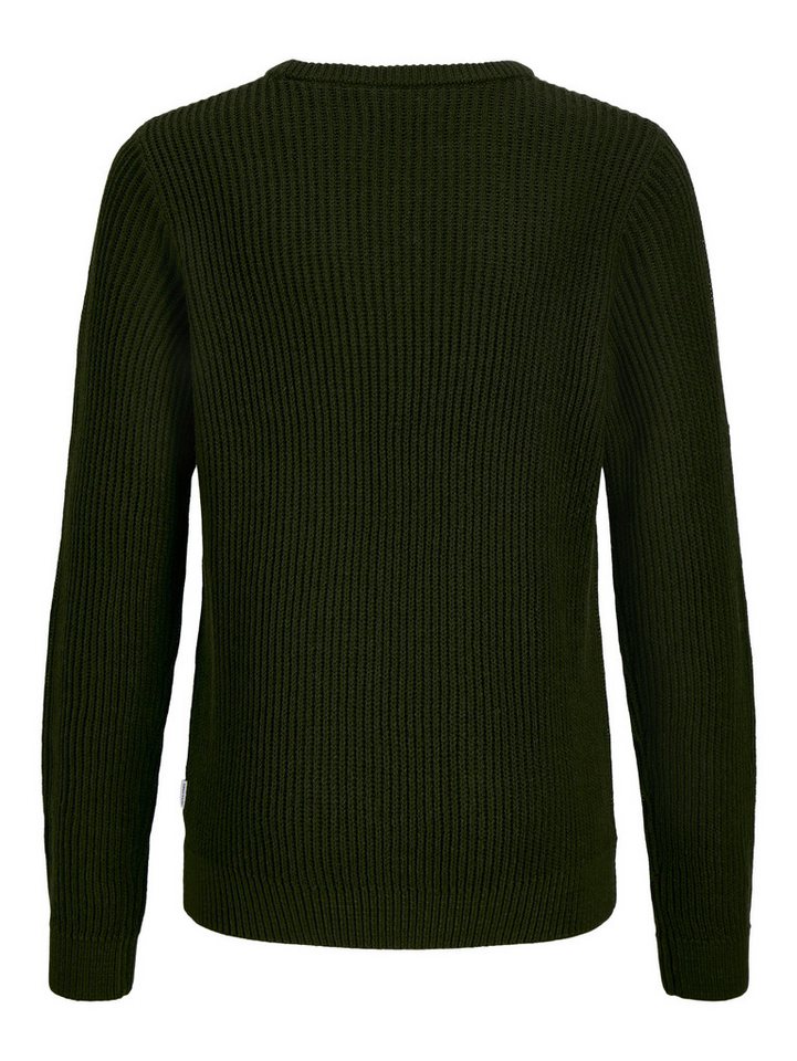 Jack & Jones Junior Rundhalspullover JJPANNEL KNIT CREW NECK AW26 JNR Materialmix, regular fit – Bild 4 von 5