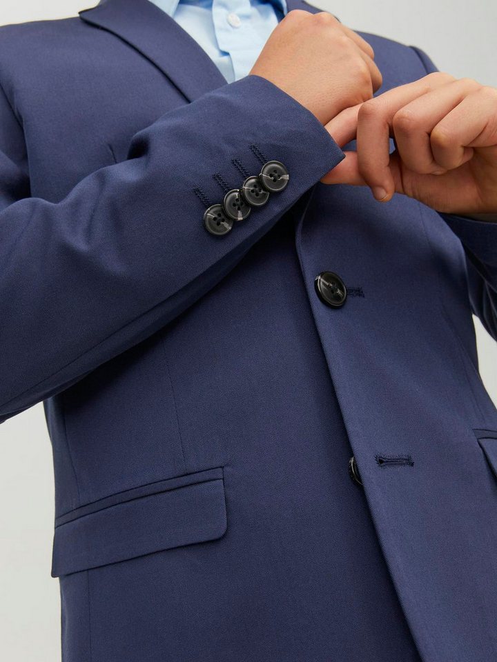 Jack & Jones Junior Sakko JPRSOLAR stylisch, elastisch, pflegeleicht unifarben, modisch, slim fit, Reverskragen – Bild 4 von 5
