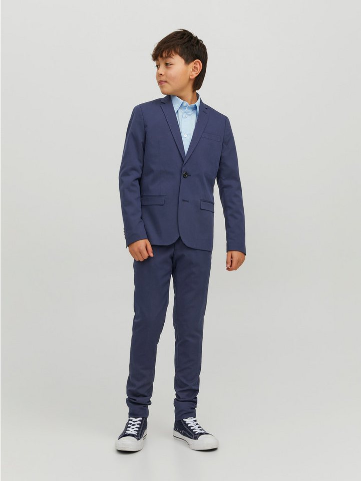Jack & Jones Junior Sakko JPRSOLAR stylisch, elastisch, pflegeleicht unifarben, modisch, slim fit, Reverskragen – Bild 5 von 5
