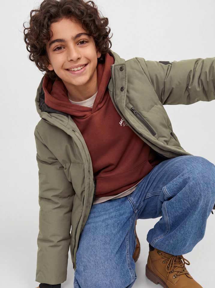 Jack & Jones Junior Steppjacke JCOTRACE ALPHA PUFFER JACKET JNR Kunstfaser, normal geschnitten – Bild 2 von 5