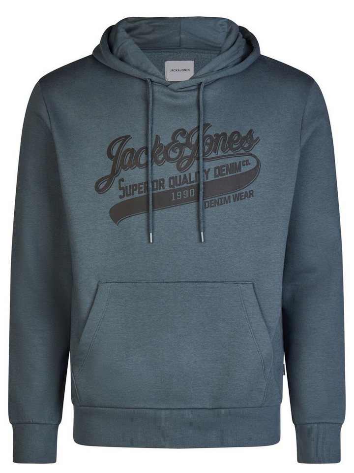 Jack & Jones Kapuzenpullover Herren Hoodie JJEADRIAN Regular Fit Longsleeve Sweatshirt mit Kängurutasche – Bild 3 von 5