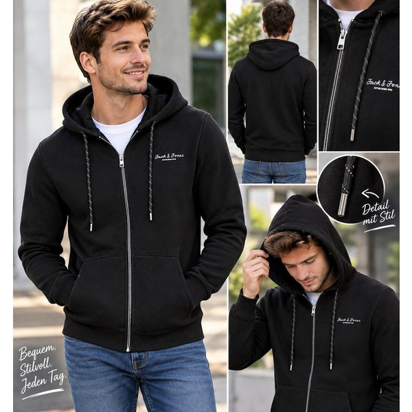 Jack & Jones Kapuzensweatjacke COBERG SWEAT