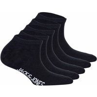 JACK AND JONES JACK&JONES Kinder Sneakersocken, 5er Pack - JACDONGO SOCKS, Baumwollmischung, einfarbig, Größe 38-43 in Schwarz