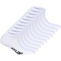 JACK AND JONES JACK&JONES Kinder Sneakersocken, 10er Pack - JACDONGO SOCKS, Baumwollmischung, einfarbig, Größe 33-37 in Weiß