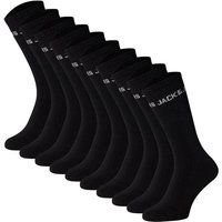 JACK AND JONES JACK&JONES Kinder Tennissocken, 10er Pack - JACREGEN TENNIS SOCKS, Baumwollmischung, Logo, Größe 33-37 in Schwarz
