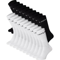 JACK AND JONES JACK&JONES Kinder Tennissocken, 20er Pack - JACREGEN TENNIS SOCKS, Baumwollmischung, Logo, Größe 33-37 in Schwarz