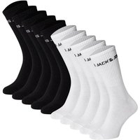 JACK AND JONES JACK&JONES Kinder Tennissocken, 10er Pack - JACBASIC LOGO TENNISSOCK, Baumwollmischung, Logo, Größe 33-37 in Schwarz