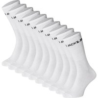 JACK AND JONES JACK&JONES Kinder Tennissocken, 10er Pack - JACREGEN TENNIS SOCKS, Baumwollmischung, Logo, Größe 38-43 in Weiß