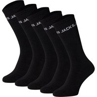 JACK AND JONES JACK&JONES Kinder Tennissocken, 5er Pack - JACBASIC LOGO TENNISSOCK, Baumwollmischung, Logo, Größe 33-37 in Schwarz