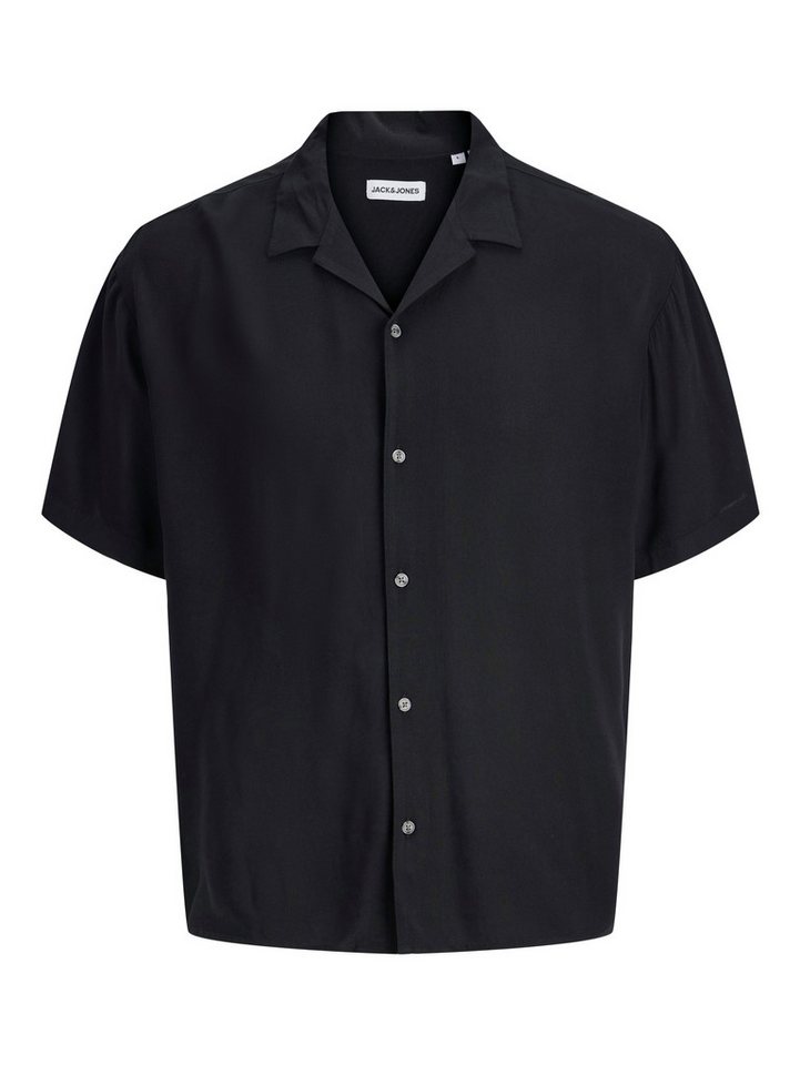 Jack & Jones Kurzarmhemd JJEJEFF RESORT SOLID SHIRT SS SN Viskose, loose fit – Bild 5 von 5