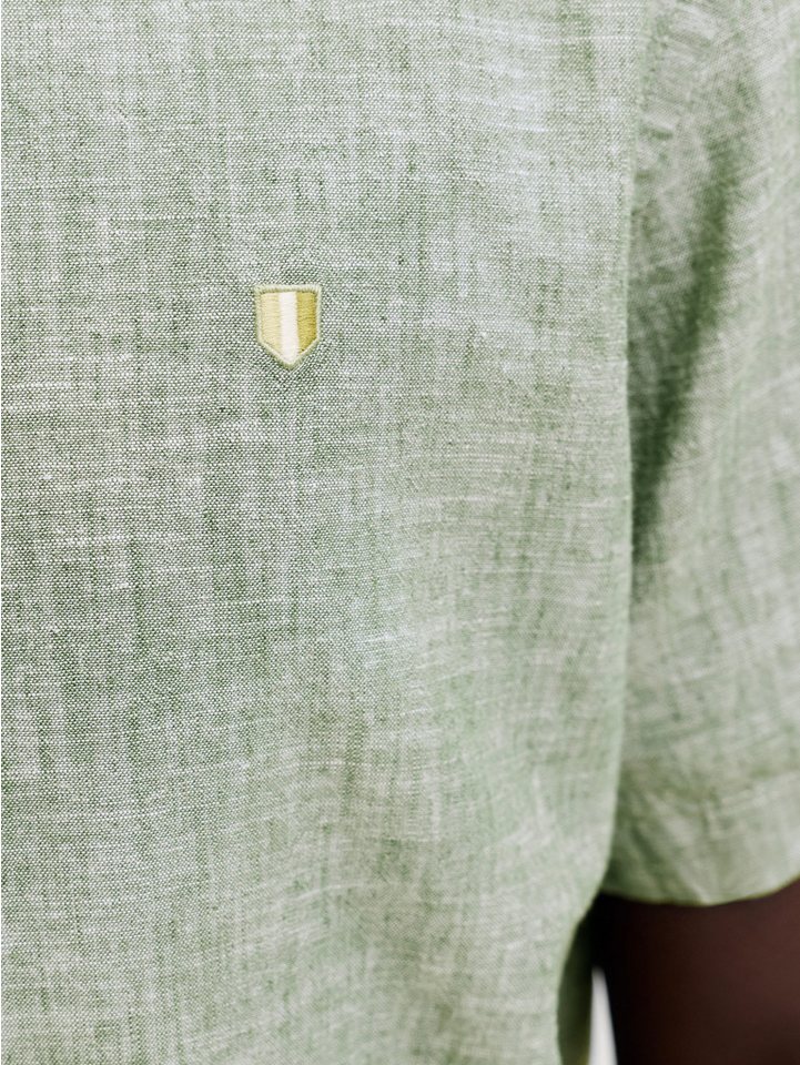 Jack & Jones Kurzarmhemd JPRBLUSUMMER LIN. BL. SHIELD SS SHIRT SN mit Stickerei – Bild 4 von 5