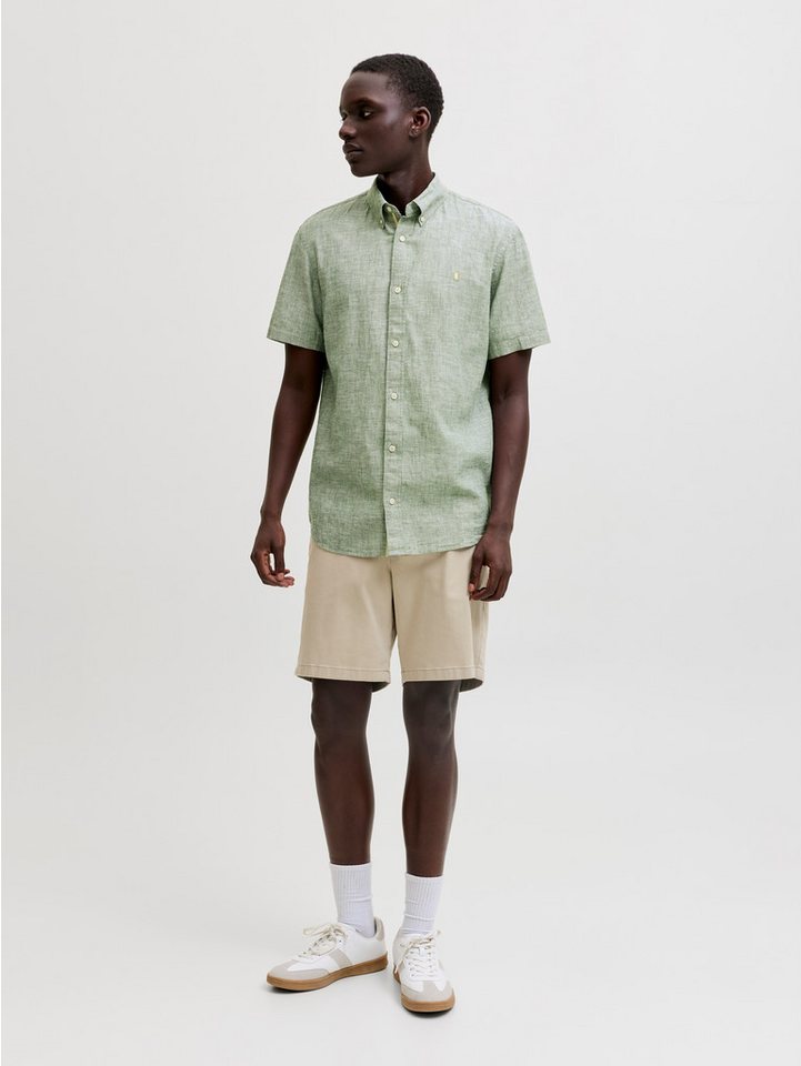 Jack & Jones Kurzarmhemd JPRBLUSUMMER LIN. BL. SHIELD SS SHIRT SN mit Stickerei – Bild 5 von 5