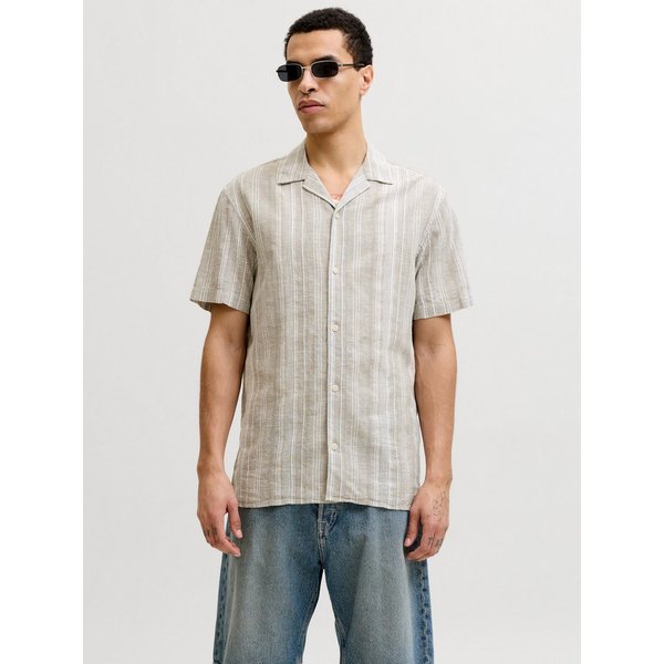 Jack & Jones Kurzarmhemd JPRBLUSUMMER LIN. BLEN DOBBY SS SHIRT SN