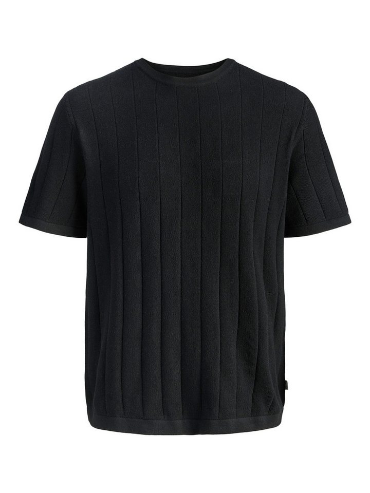 Jack & Jones Kurzarmpullover JJEBRADLEY KNIT TEE SS LN Baumwolle, mit vertikaler Rippstruktur – Bild 5 von 5