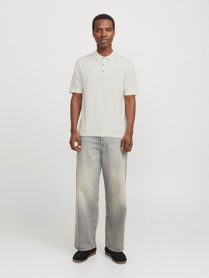 Jack & Jones Kurzarmpullover JJEEMIL KNIT RELAXED POLO SS SN mit Polo Kragen – Bild 5 von 5