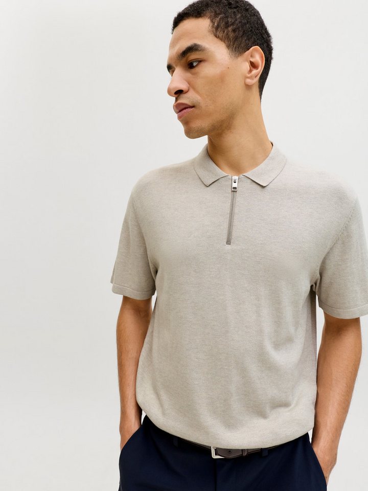 Jack & Jones Kurzarmpullover JJEEMIL KNIT ZIP POLO SS SN mit kurzem Reißverschluss – Bild 2 von 5