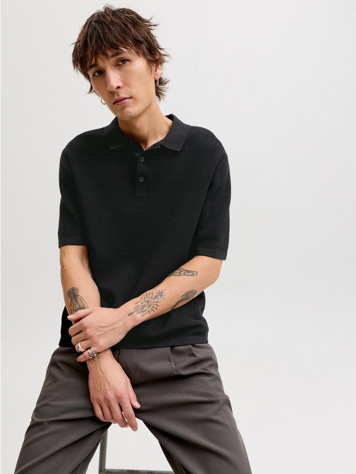 Jack & Jones Kurzarmpullover JJEGEORGE KNIT POLO SS SN mit Polo Kragen – Bild 2 von 5