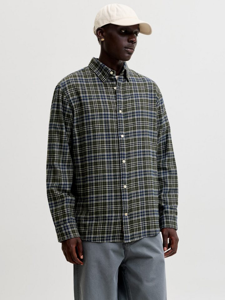 Jack & Jones Langarmhemd JJEFIELD CHECK SHIRT LS SN Baumwolle, normal geschnitten – Bild 3 von 5