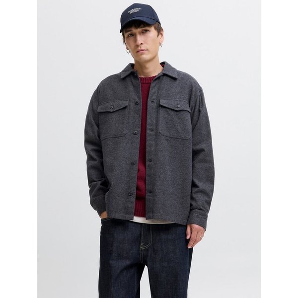 Jack & Jones Langarmhemd JJEPERFECT MELANGE OVERSHIRT LS SN