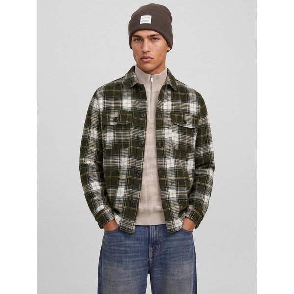 Jack & Jones Langarmhemd JJEREGENT STRUCTURE OVERSHIRT LS SN Polyester, locker geschnitten