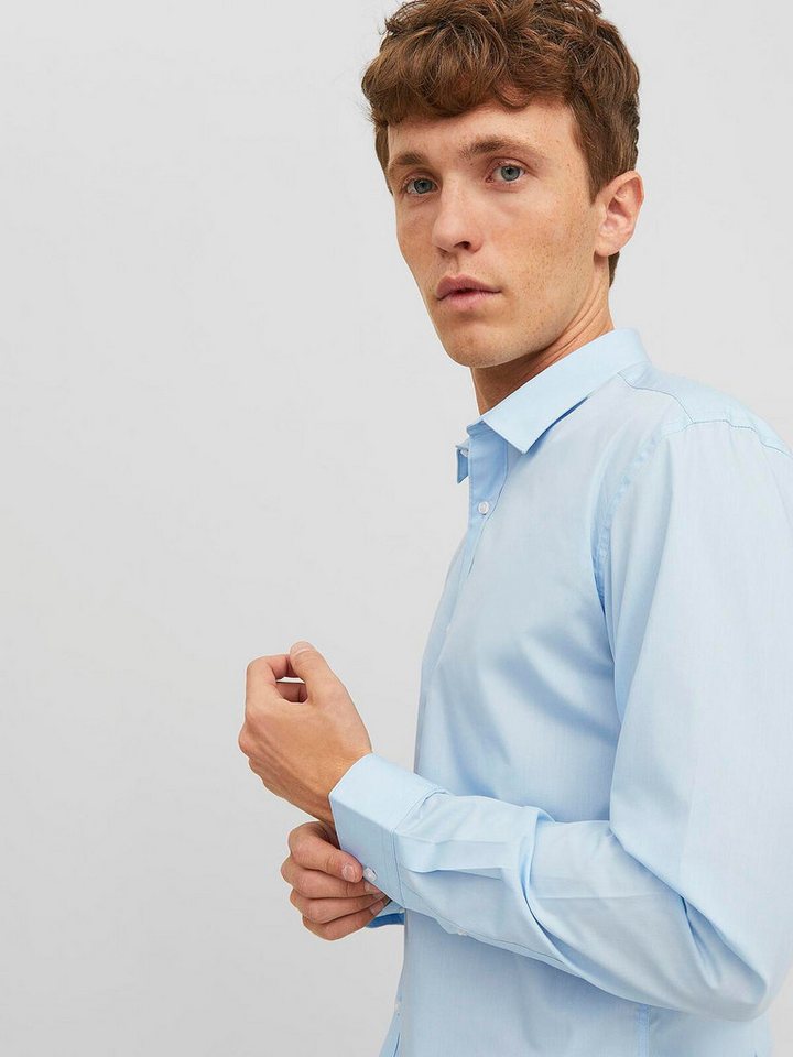 Jack & Jones Langarmhemd JJJOE SHIRT LS PLAIN Materialmix, slim fit – Bild 2 von 5