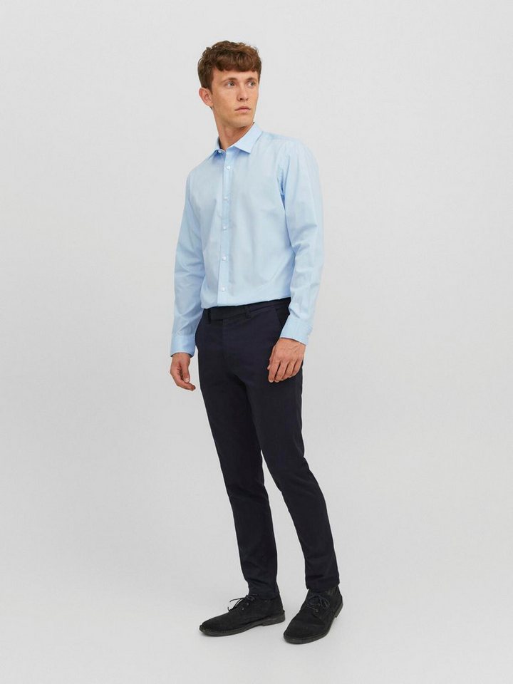 Jack & Jones Langarmhemd JJJOE SHIRT LS PLAIN Materialmix, slim fit – Bild 5 von 5