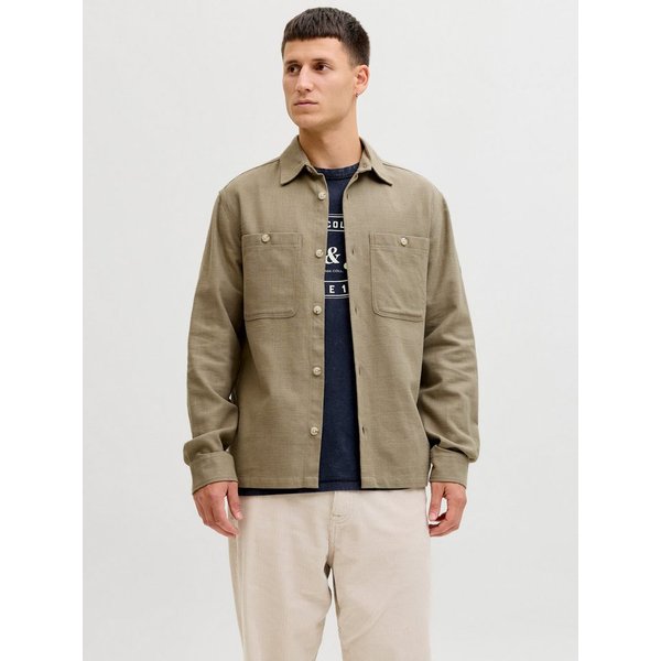 Jack & Jones Langarmhemd JPRBLURAYLE LINEN BL. SOLID LS SHIRT SN