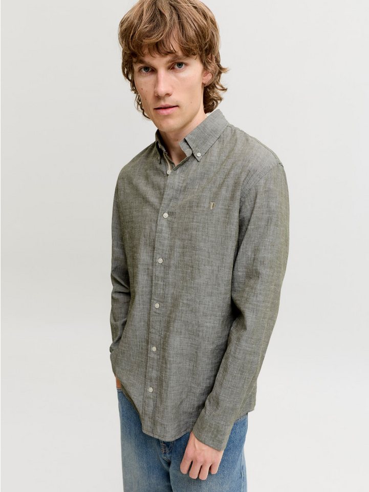 Jack & Jones Langarmhemd JPRBLUSUMMER LINEN BLEND SHIELD LS SHIRT Baumwolle mit Leinen, normal geschnitten – Bild 2 von 5