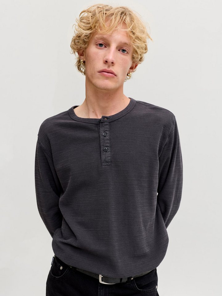 Jack & Jones Langarmshirt JPRBLUAARON LS HENLEY TEE Baumwollmischung, regular fit – Bild 2 von 5