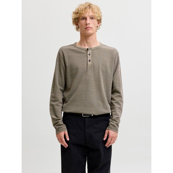 Jack & Jones Langarmshirt JPRBLUAARON LS HENLEY TEE Baumwollmischung, regular fit