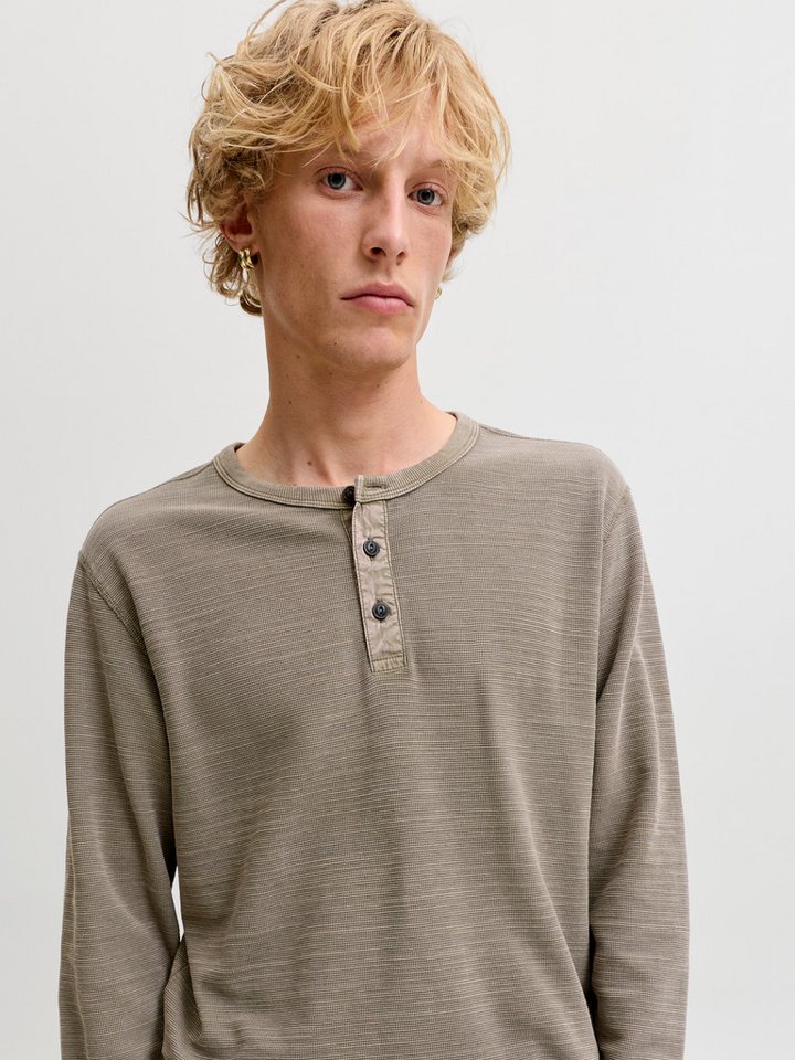 Jack & Jones Langarmshirt JPRBLUAARON LS HENLEY TEE Baumwollmischung, regular fit – Bild 3 von 5