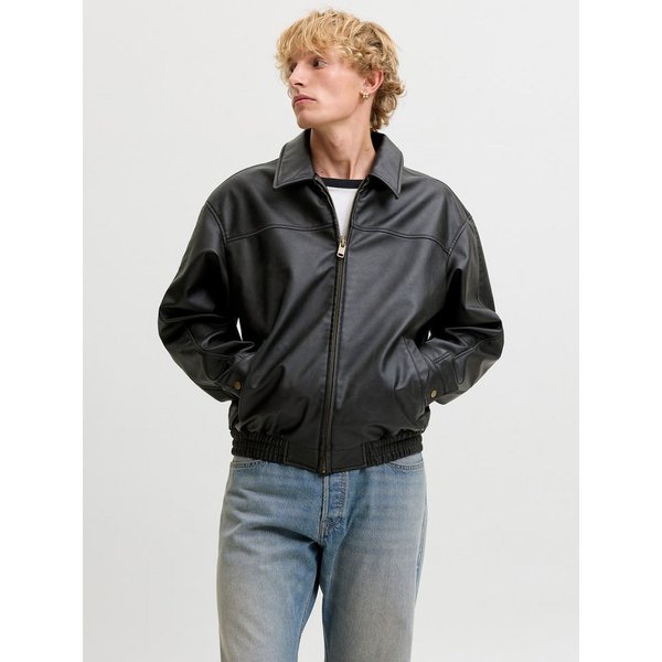 Jack & Jones Lederimitatjacke JJMARLON PU JACKET Kunstfaser, regular fit