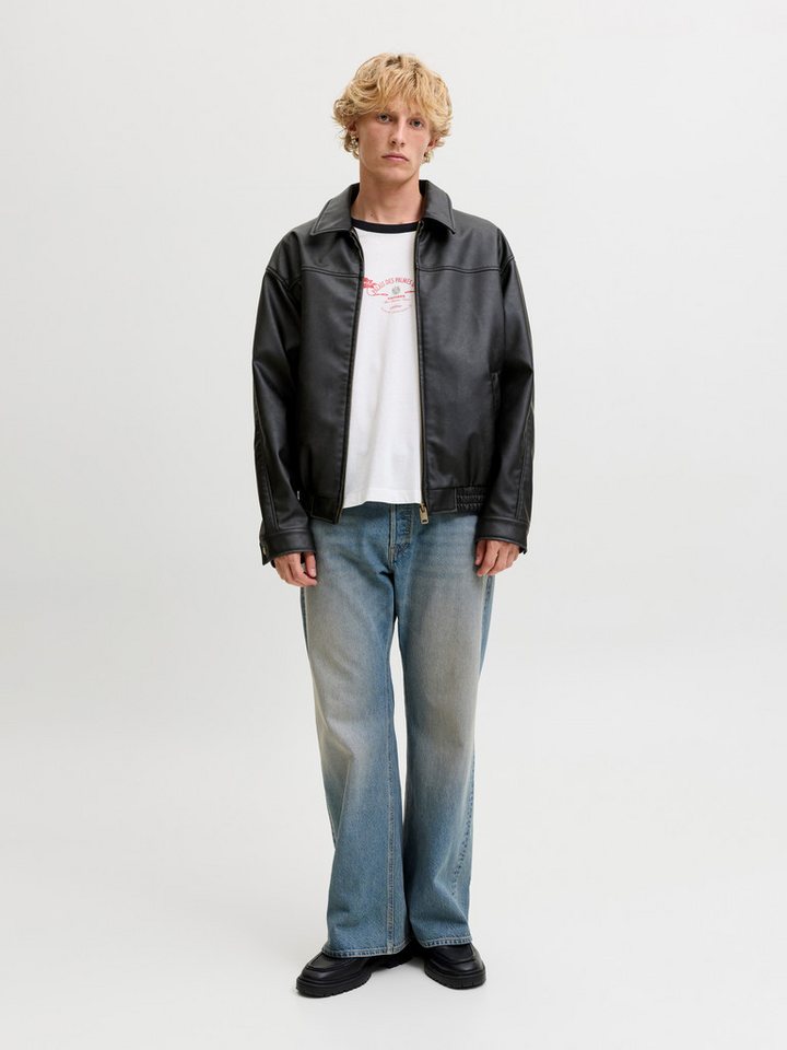 Jack & Jones Lederimitatjacke JJMARLON PU JACKET Kunstfaser, regular fit – Bild 5 von 5
