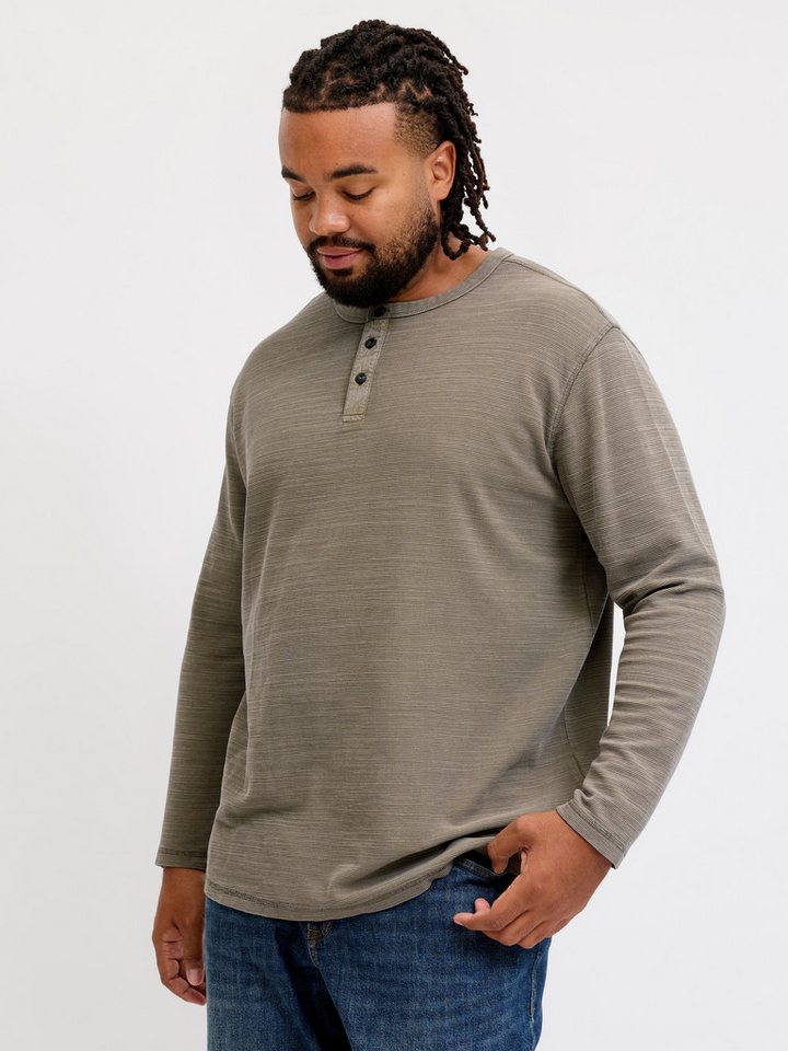 Jack & Jones PlusSize Langarmshirt JPRBLUAARON LS HENLEY TEE PLS Baumwollmischung, regular fit – Bild 2 von 5