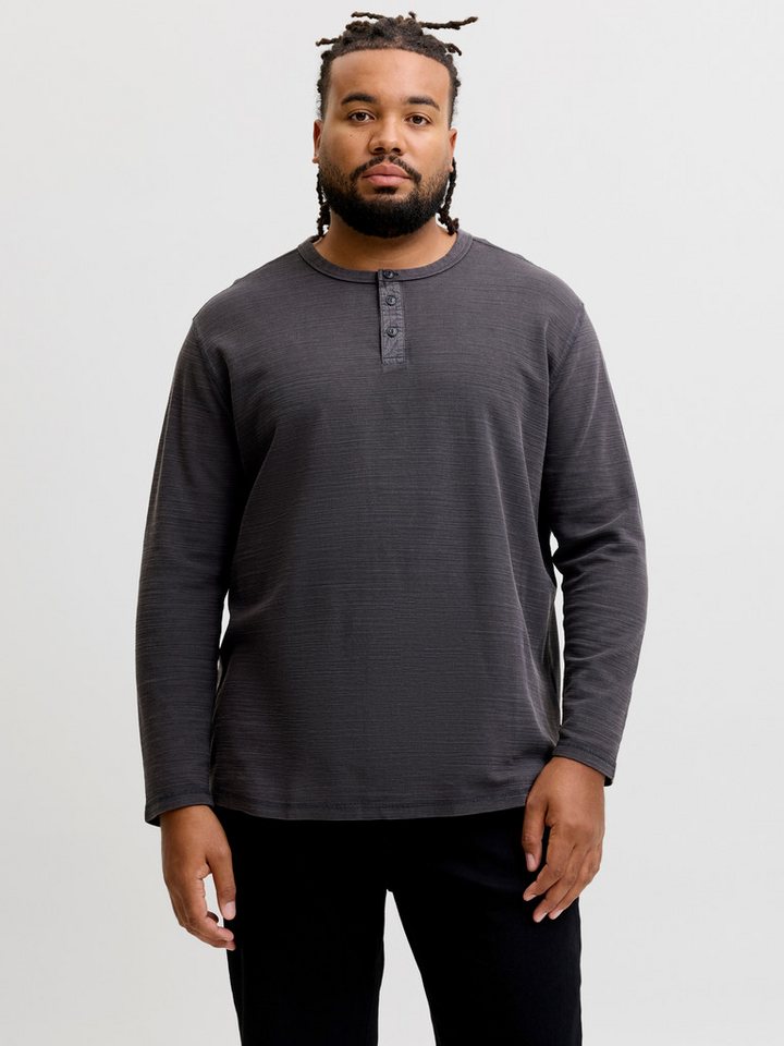 Jack & Jones PlusSize Langarmshirt JPRBLUAARON LS HENLEY TEE PLS Baumwollmischung, regular fit – Bild 2 von 5