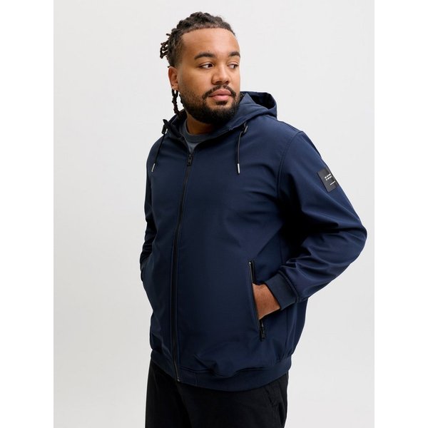 Jack & Jones PlusSize Softshelljacke JJEBASIC mit Kapuze und wasserabweisendem Stoff Kunstfaser, regular fit