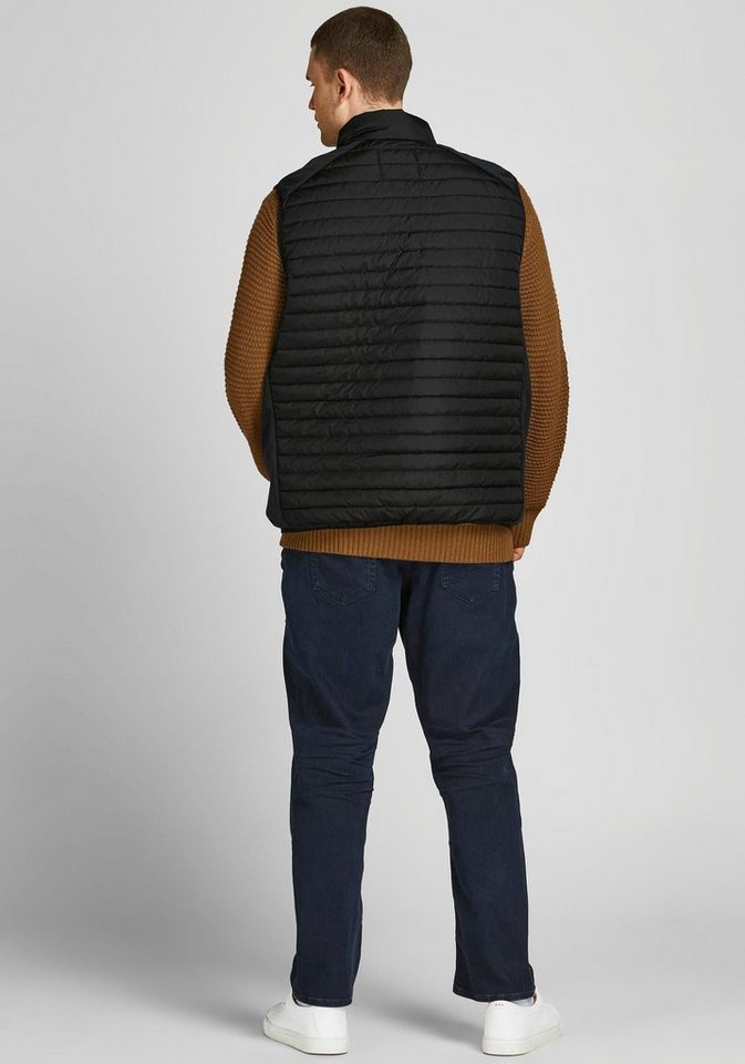 Jack & Jones PlusSize Steppweste MULTI mit Stehkragen und normaler Form unifarben, modisch, regular fit, Polyester, Stehkragen – Bild 2 von 5