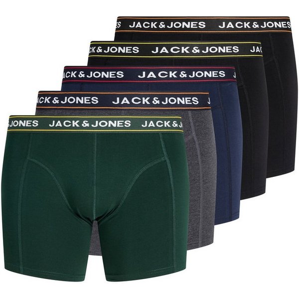 Jack & Jones PlusSize Trunk JACMAX SOLID TRUNKS 5 PACK BTW PLS (Packung, 5-St) Baumwollmischung, elastisches Bündchen