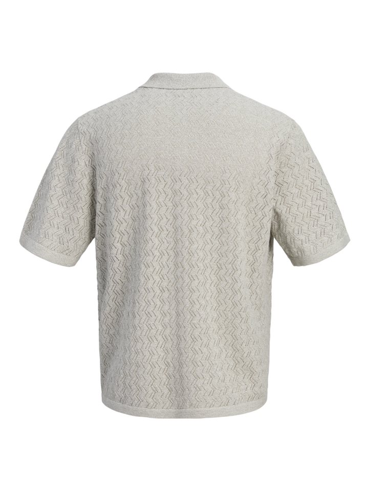 Jack & Jones Polokragenpullover JORTYLER KNIT SS SPLIT NECK POLO SN Baumwollmischung, regular fit – Bild 3 von 5