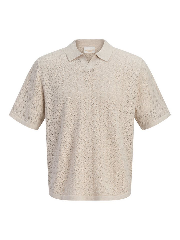 Jack & Jones Polokragenpullover JORTYLER KNIT SS SPLIT NECK POLO SN Baumwollmischung, regular fit – Bild 3 von 3