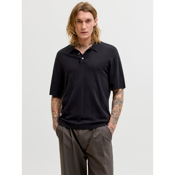 Jack & Jones Polokragenpullover JPRBLAWILLIAM STRUCTURE KNIT POLO SS SN Viskosemischung, regular fit