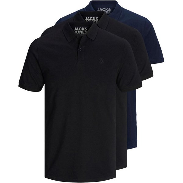 Jack & Jones Poloshirt Basic (3-tlg., 3er Pack) slimfit / figurbetont geschnitten