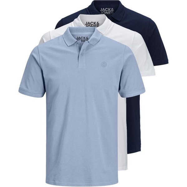 Jack & Jones Poloshirt Basic (3-tlg., 3er Pack) slimfit / figurbetont geschnitten